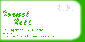 kornel mell business card